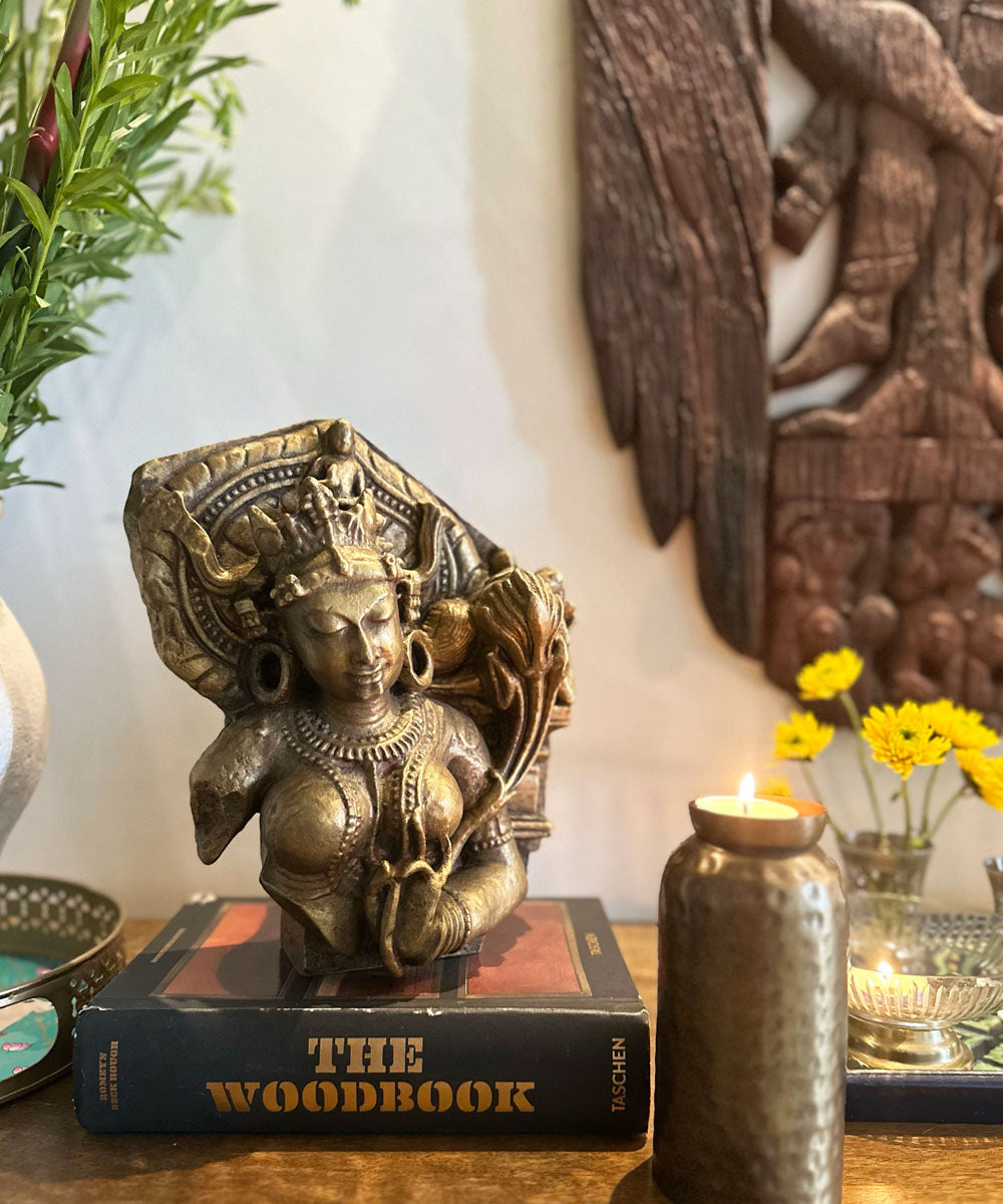 Antique Gold Tara Sculpture