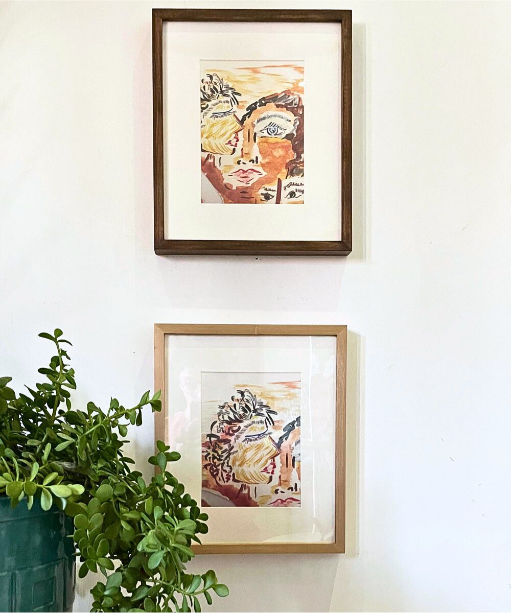 Brush Stroke Face Wall Art Edition 1